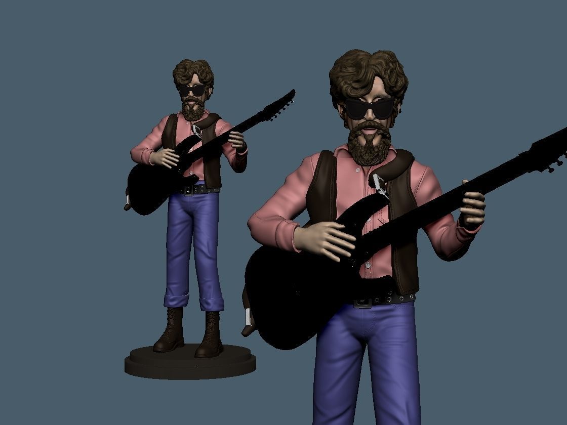 Raul Seixas Cartoon 3D print model_1