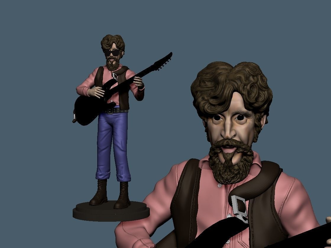 Raul Seixas Cartoon 3D print model_2