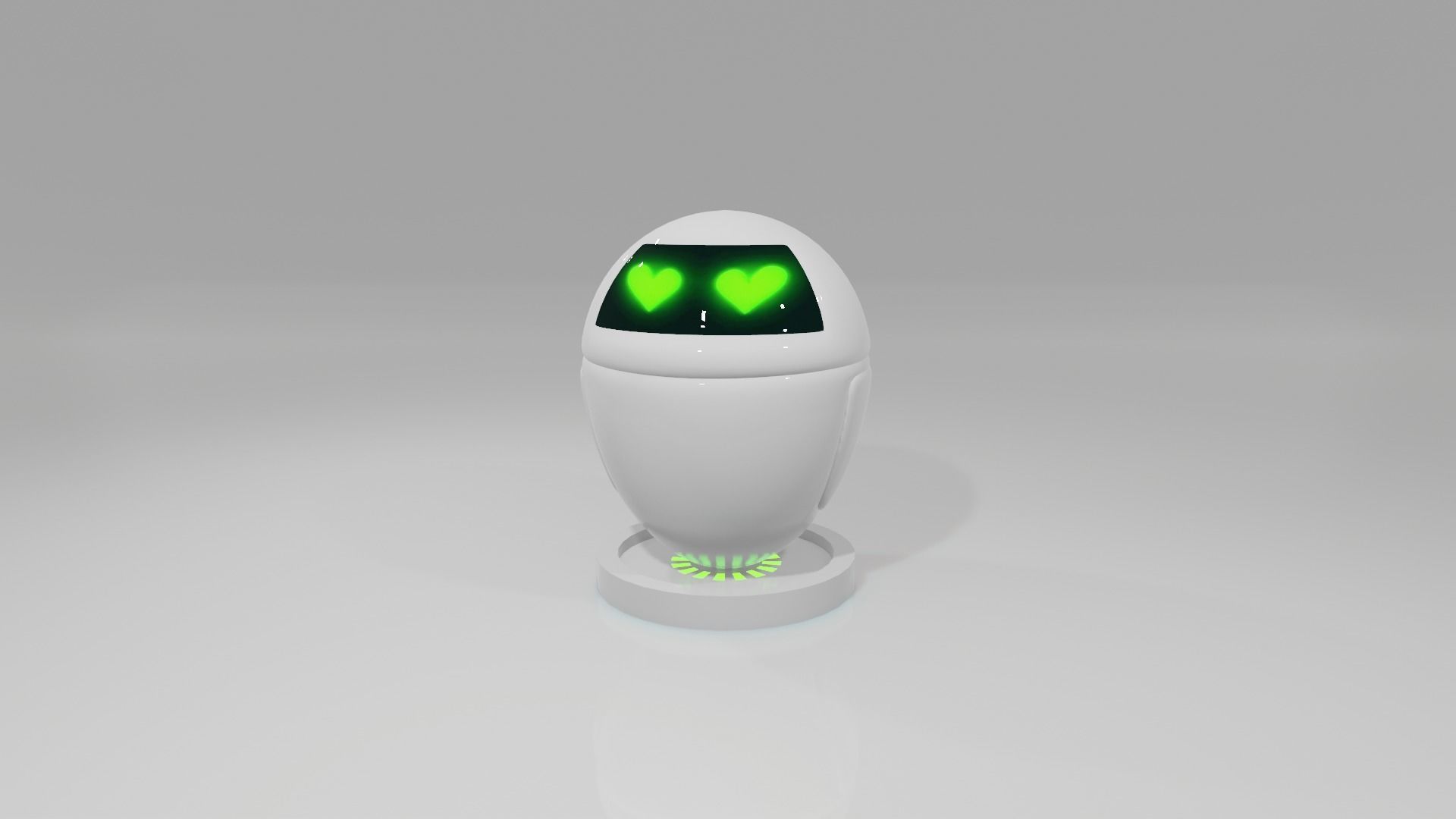 3D Model Cute Bot  Egg bot  or Eve with Rig and Animation Low-poly 3D model_5