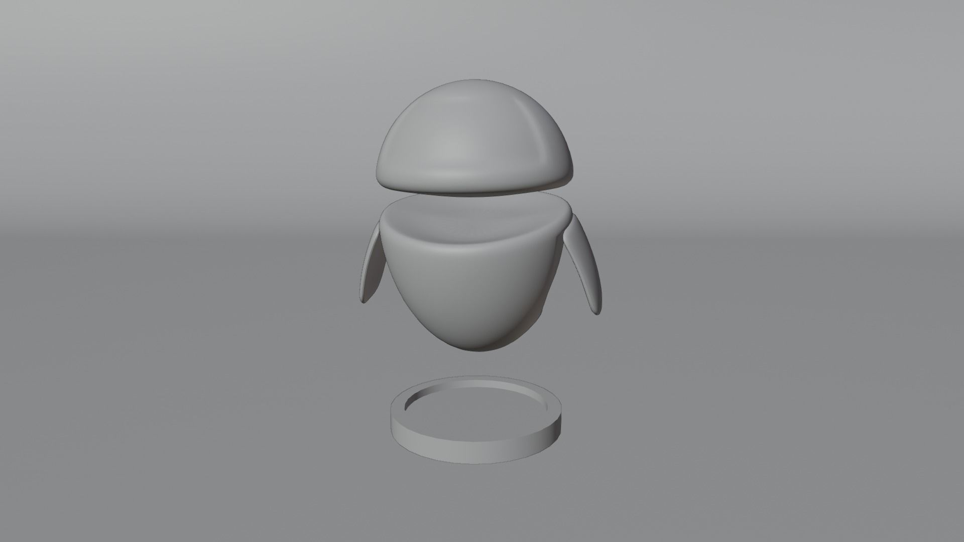 3D Model Cute Bot  Egg bot  or Eve with Rig and Animation Low-poly 3D model_8
