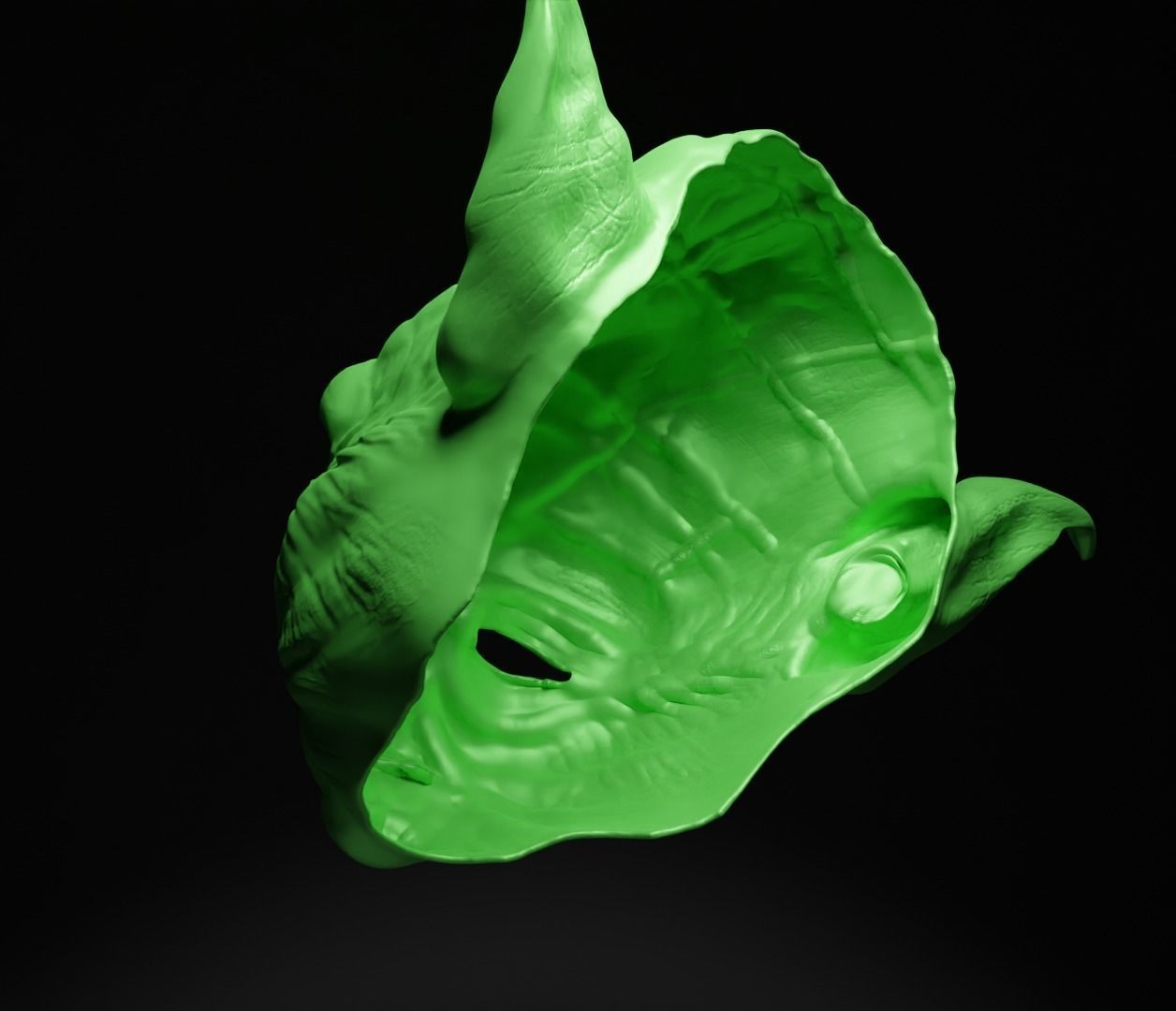 Yoda - Star Wars Cosplay Costume Face Mask 3D print model_39