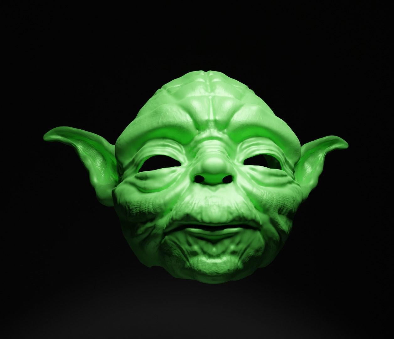 Yoda - Star Wars Cosplay Costume Face Mask 3D print model_23