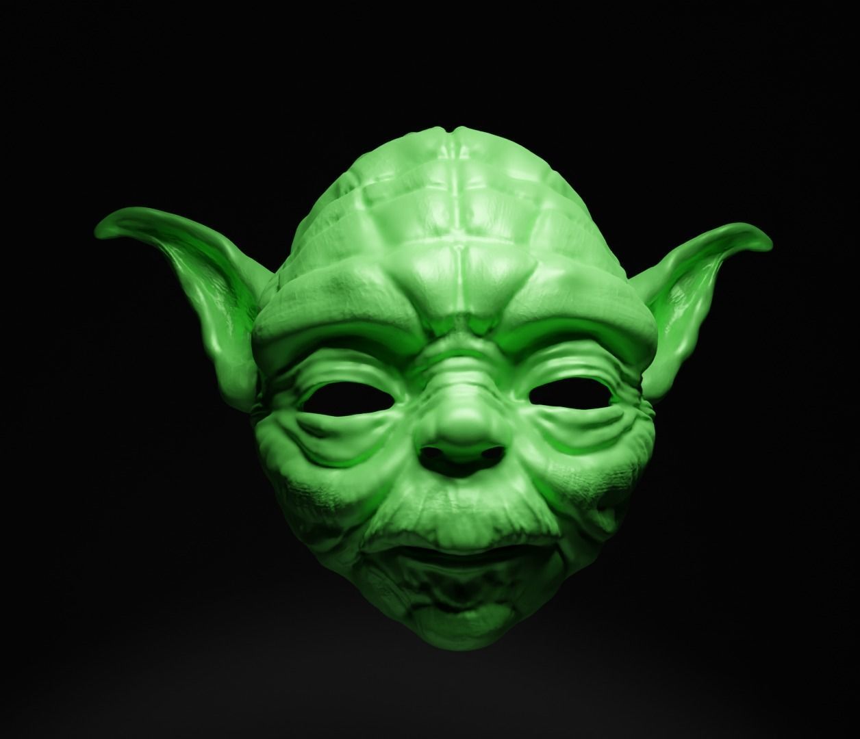 Yoda - Star Wars Cosplay Costume Face Mask 3D print model_10