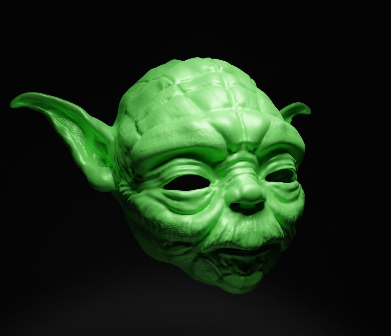 Yoda - Star Wars Cosplay Costume Face Mask 3D print model_19