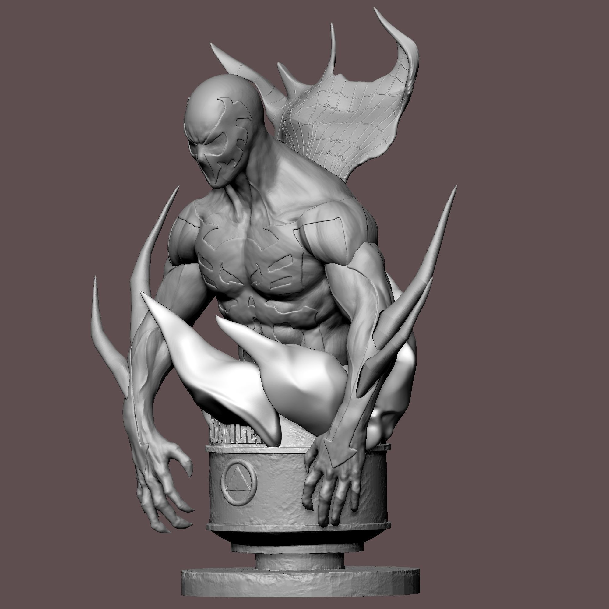 SPIDERMAN 2099 BUST 3D print model_2