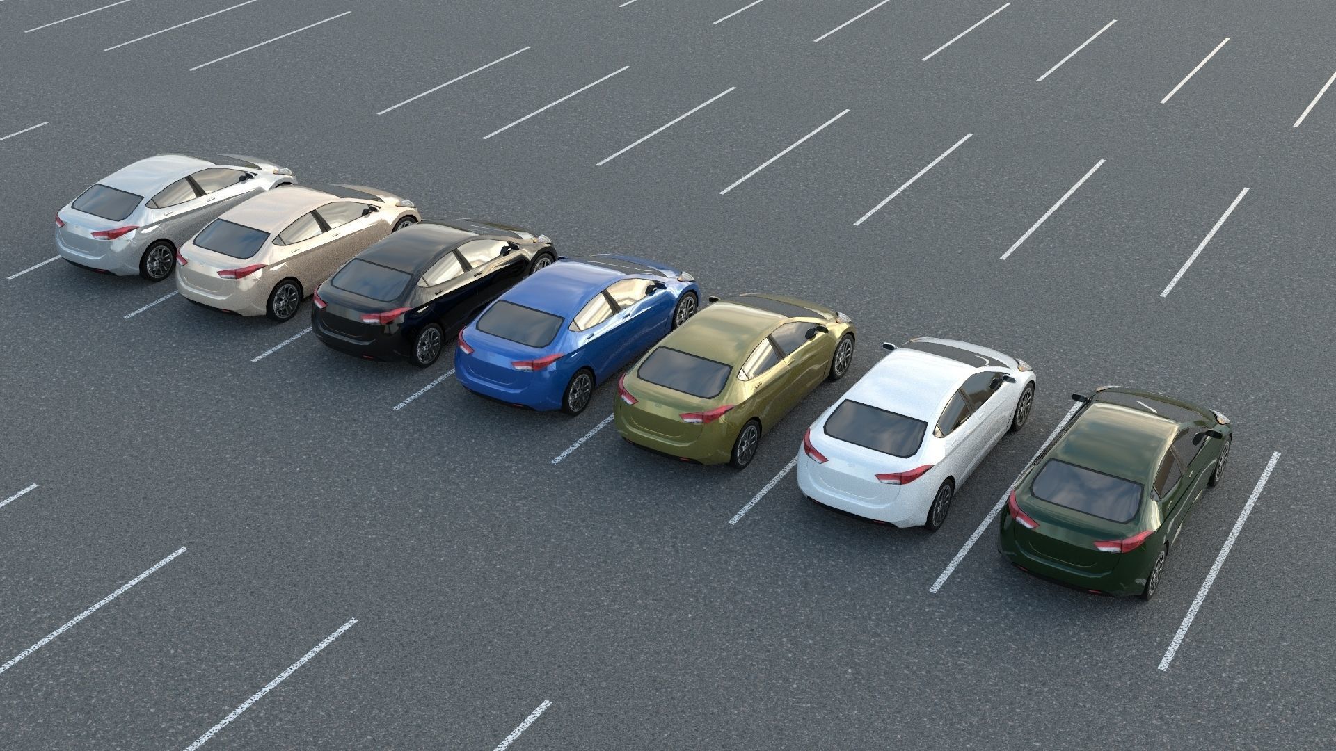 R3DP ASIAN CARS  LOW-POLY PBR - Hyundi Elantra Low-poly 3D model_1