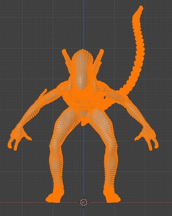 XenoMorph alien Creature -Non animated 3D model_3
