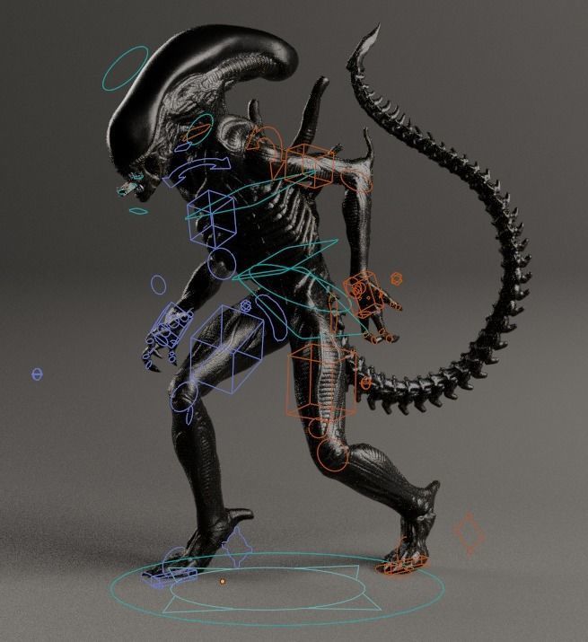 XenoMorph alien Creature -Non animated 3D model_2