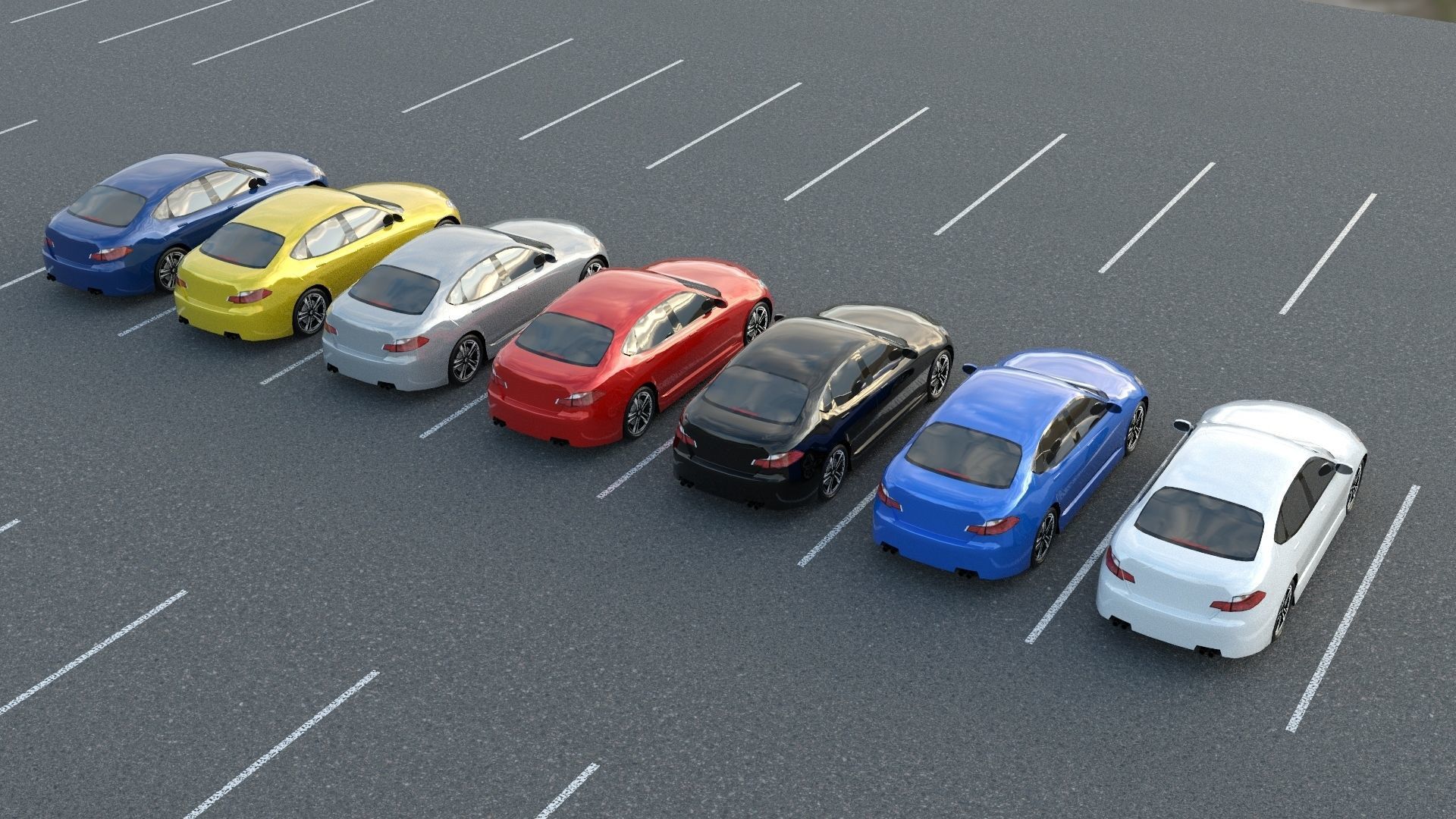 R3DP ASIAN CARS LOW-POLY PBR - Infinity M45 Low-poly 3D model_1