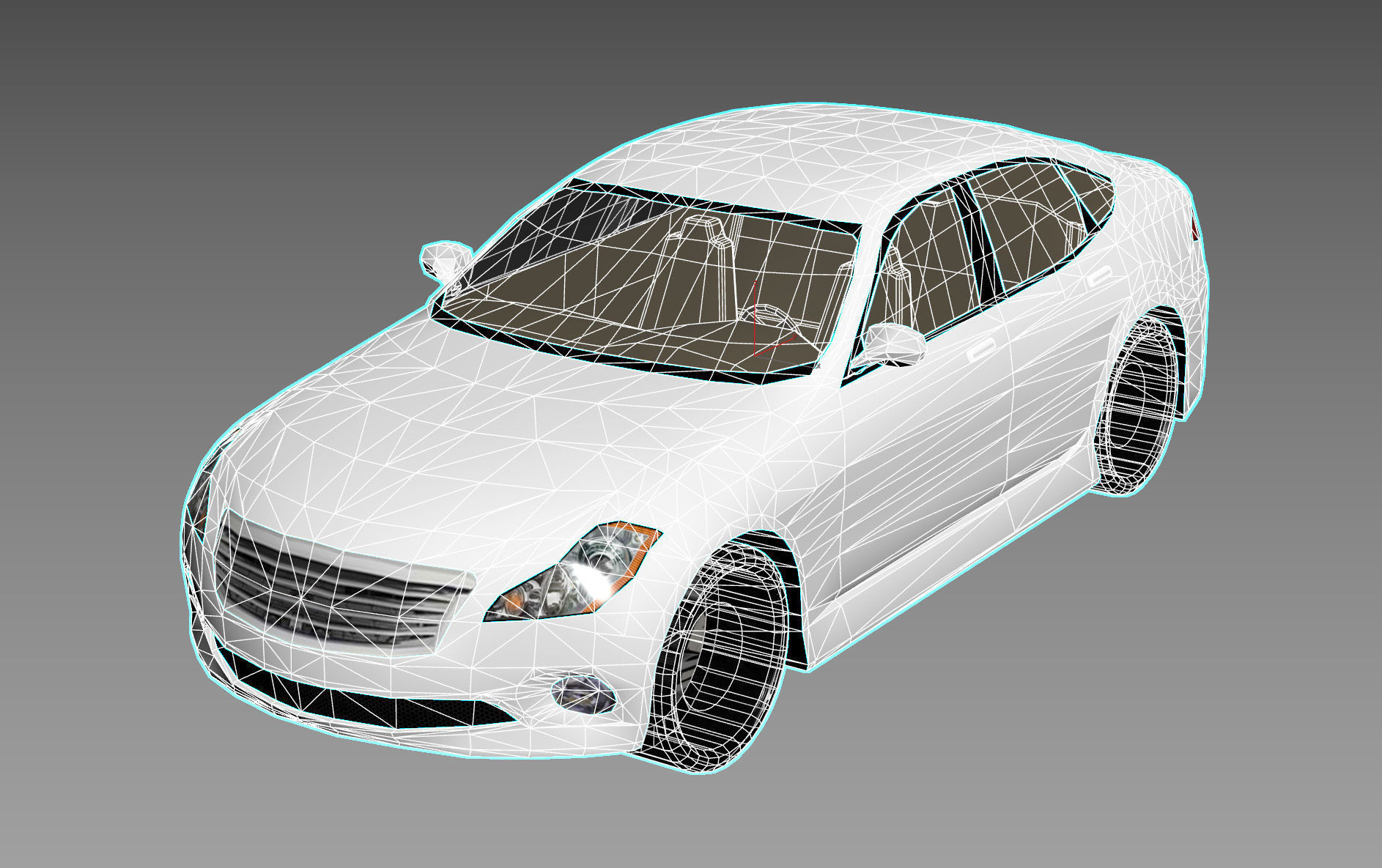 R3DP ASIAN CARS LOW-POLY PBR - Infinity M45 Low-poly 3D model_2