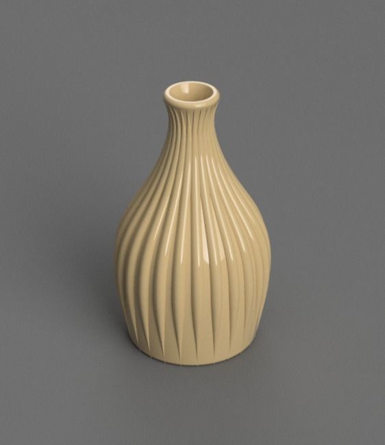 Flower vase 3D print model_1