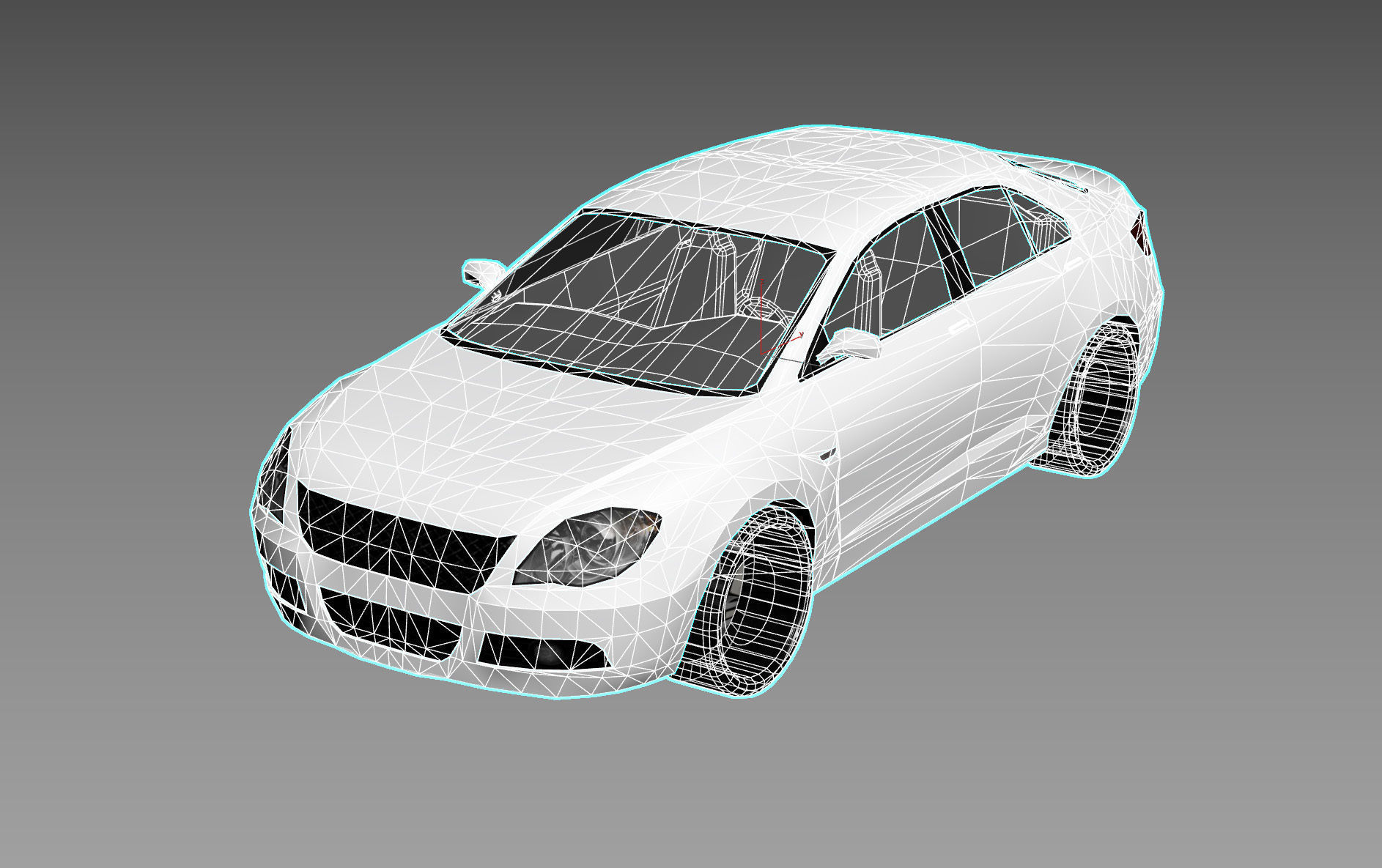 R3DP ASIAN CARS LOW-POLY PBR - Suzuki Kizashi Low-poly 3D model_2