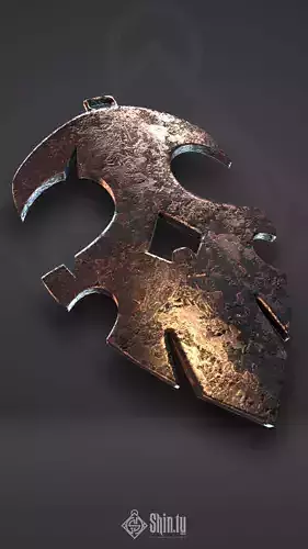 Medieval Silver Skull Pendant 