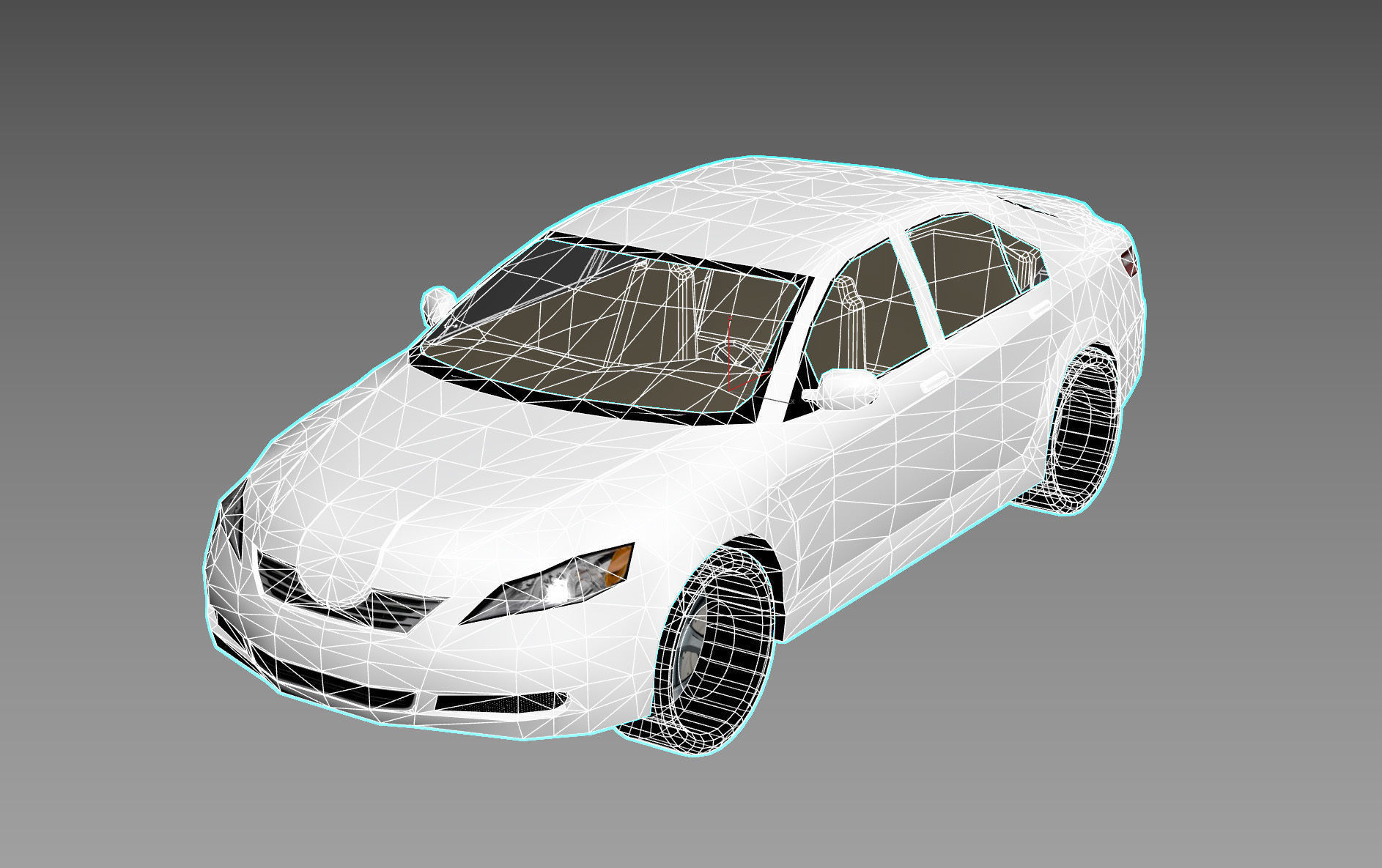 R3DP ASIAN CARS LOW-POLY PBR - Toyota Camary Low-poly 3D model_2