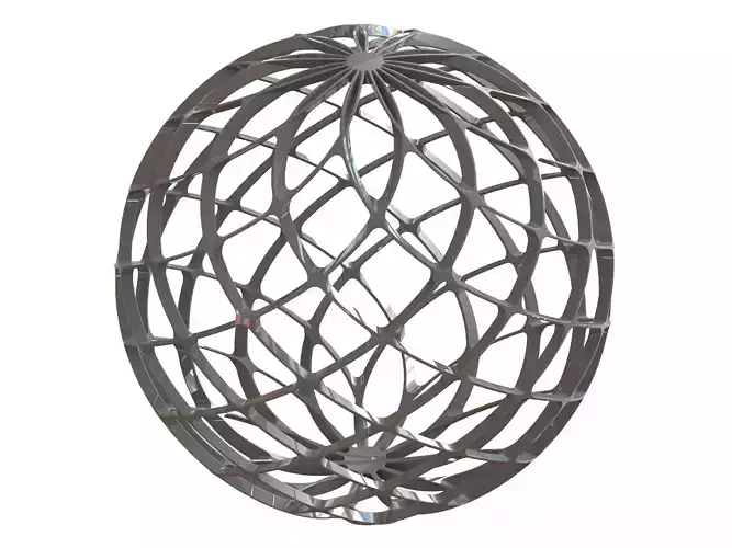 Wireframe Shape Geo Complex Twisted Sphere 3D print model