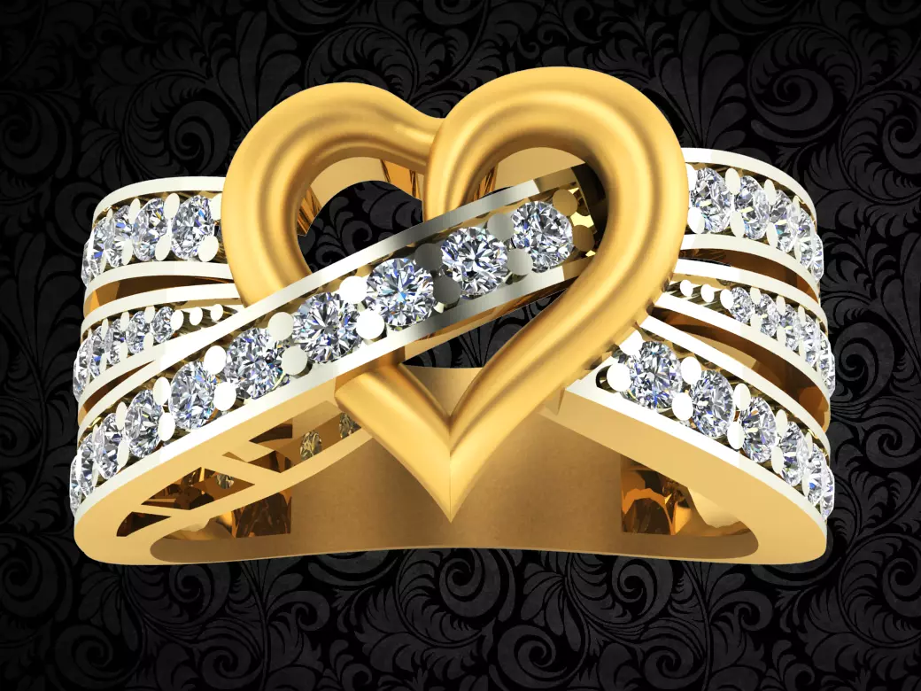 Heart Shape Ring Perfect for Valentines 3D print model