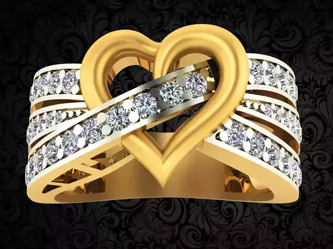 Heart Shape Ring  Perfect for Valentines  3D print model