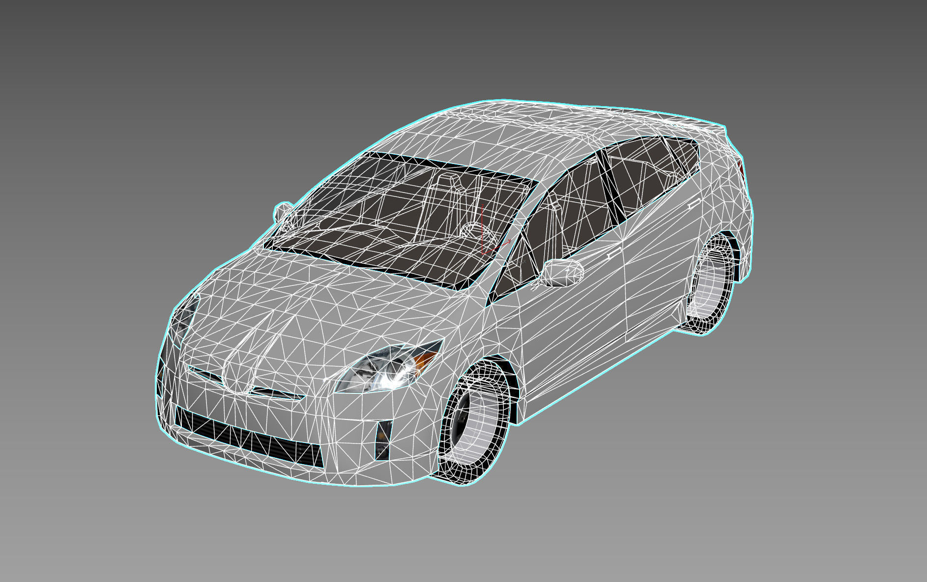 R3DP ASIAN CARS LOW-POLY PBR - Toyota Prius Low-poly 3D model_2