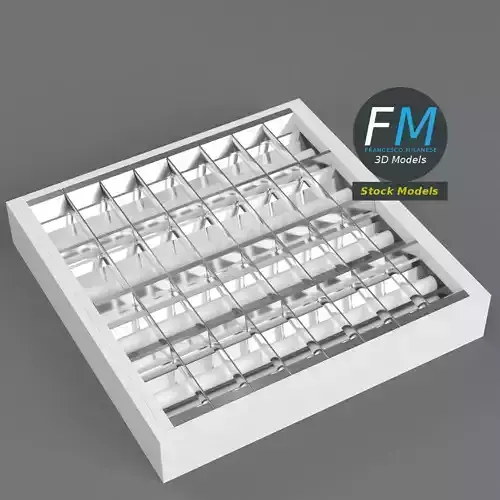 Recessed modular ceiling lamp