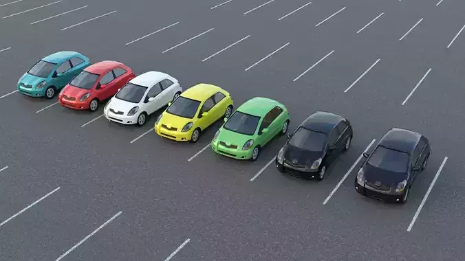 R3DP ASIAN CARS LOW-POLY PBR - Toyota Yaris