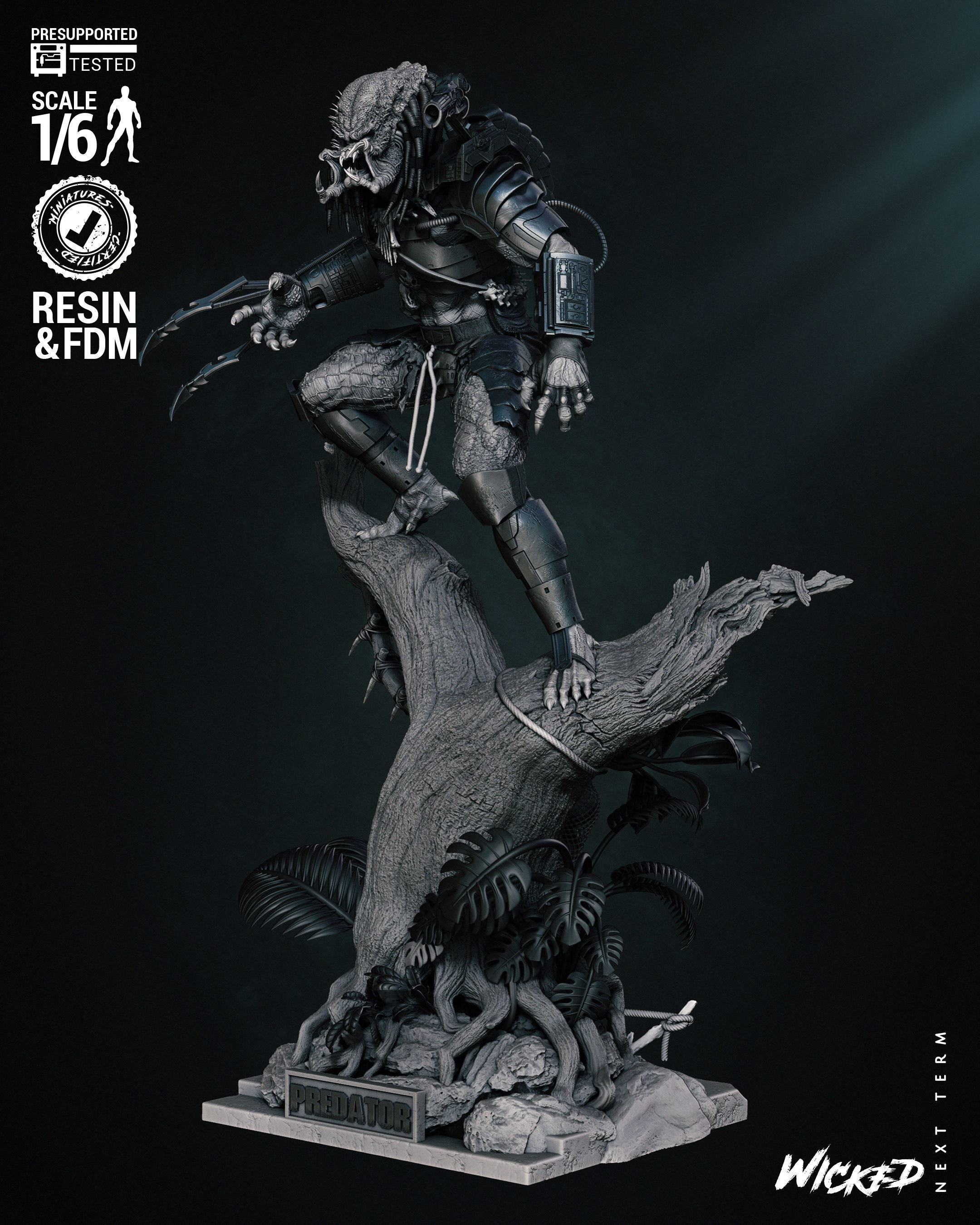 Wicked Movies Predator Sculpture Tested for 3D printing 3D print model_15