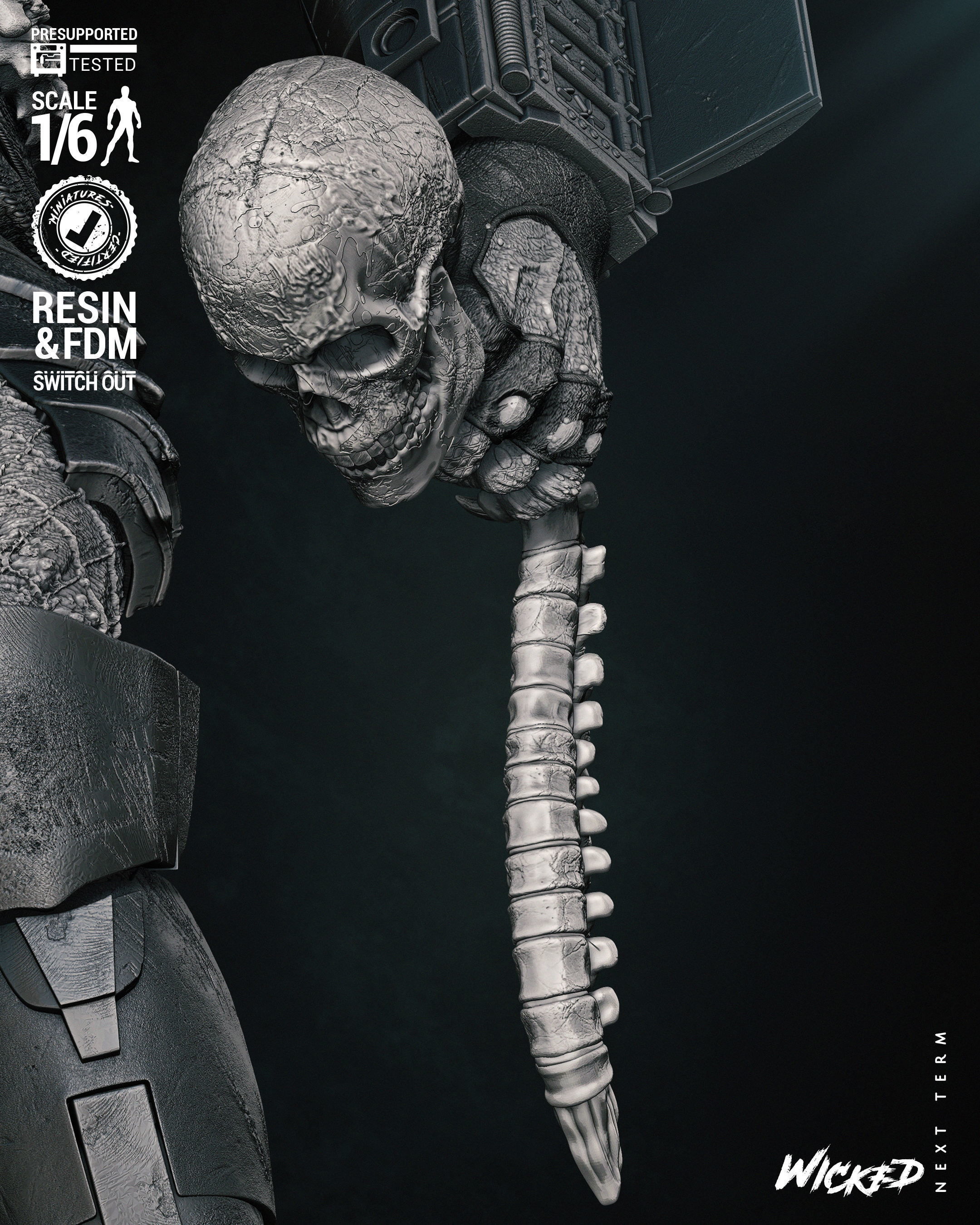 Wicked Movies Predator Sculpture Tested for 3D printing 3D print model_19