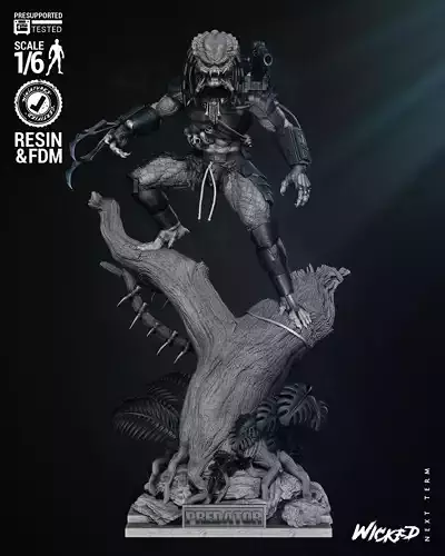 Wicked Movies Predator Sculpture Tested for 3D printing 3D print model