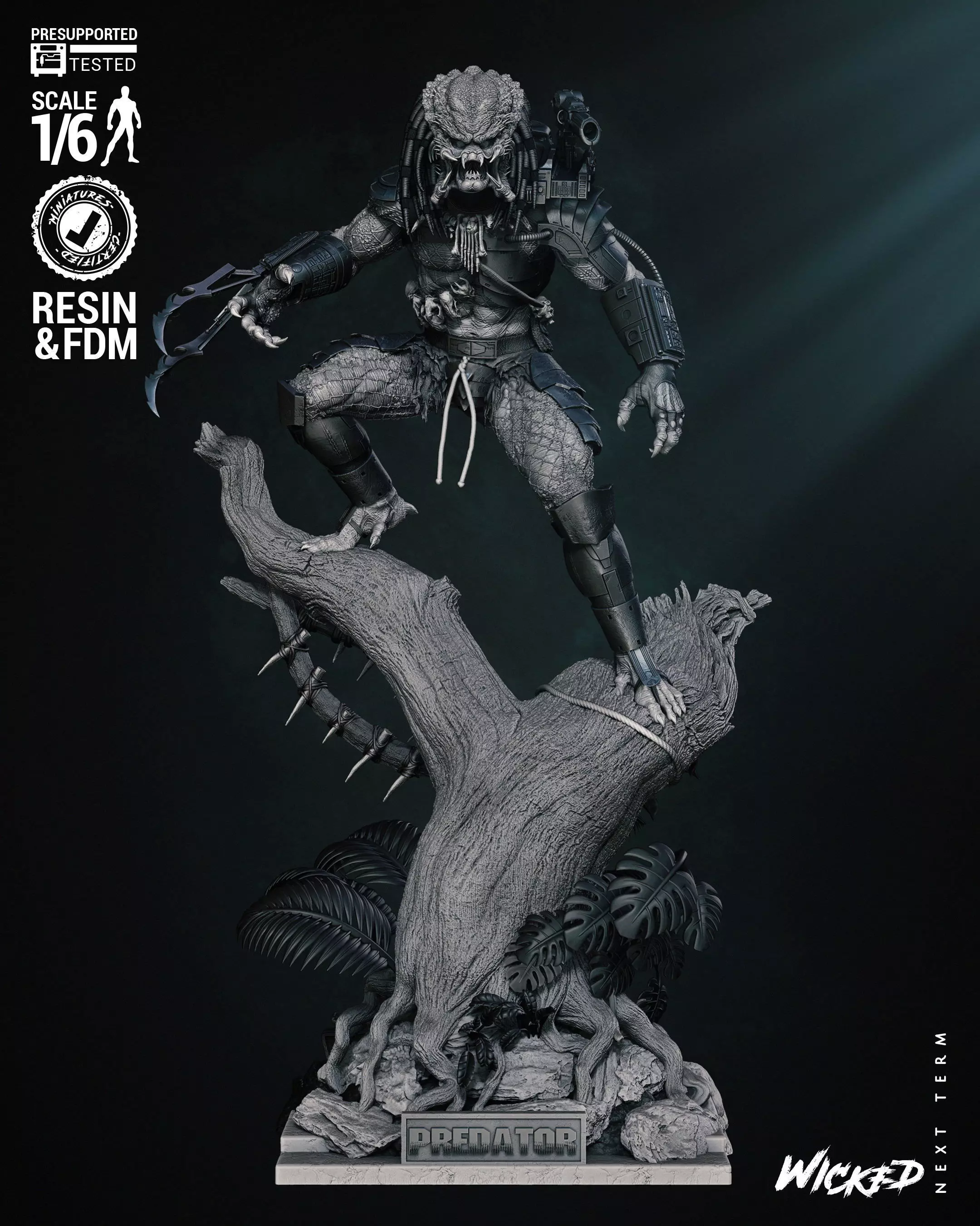 Wicked Movies Predator Sculpture Tested for 3D printing 3D print model_0