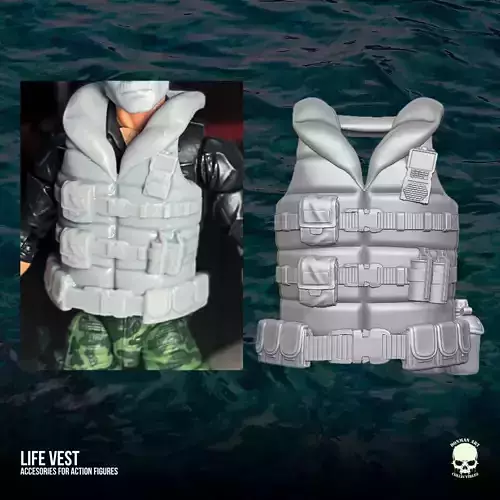 Life Vest 3D printable File For Action Figures