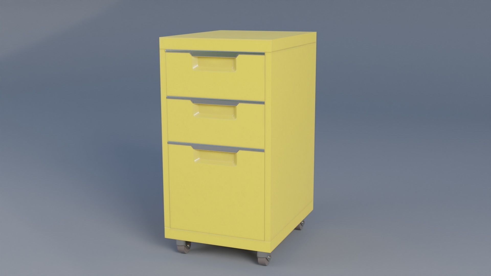 File Cabinet Low-poly 3D model_1