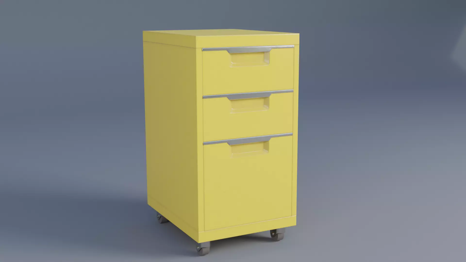 File Cabinet Low-poly 3D model_0