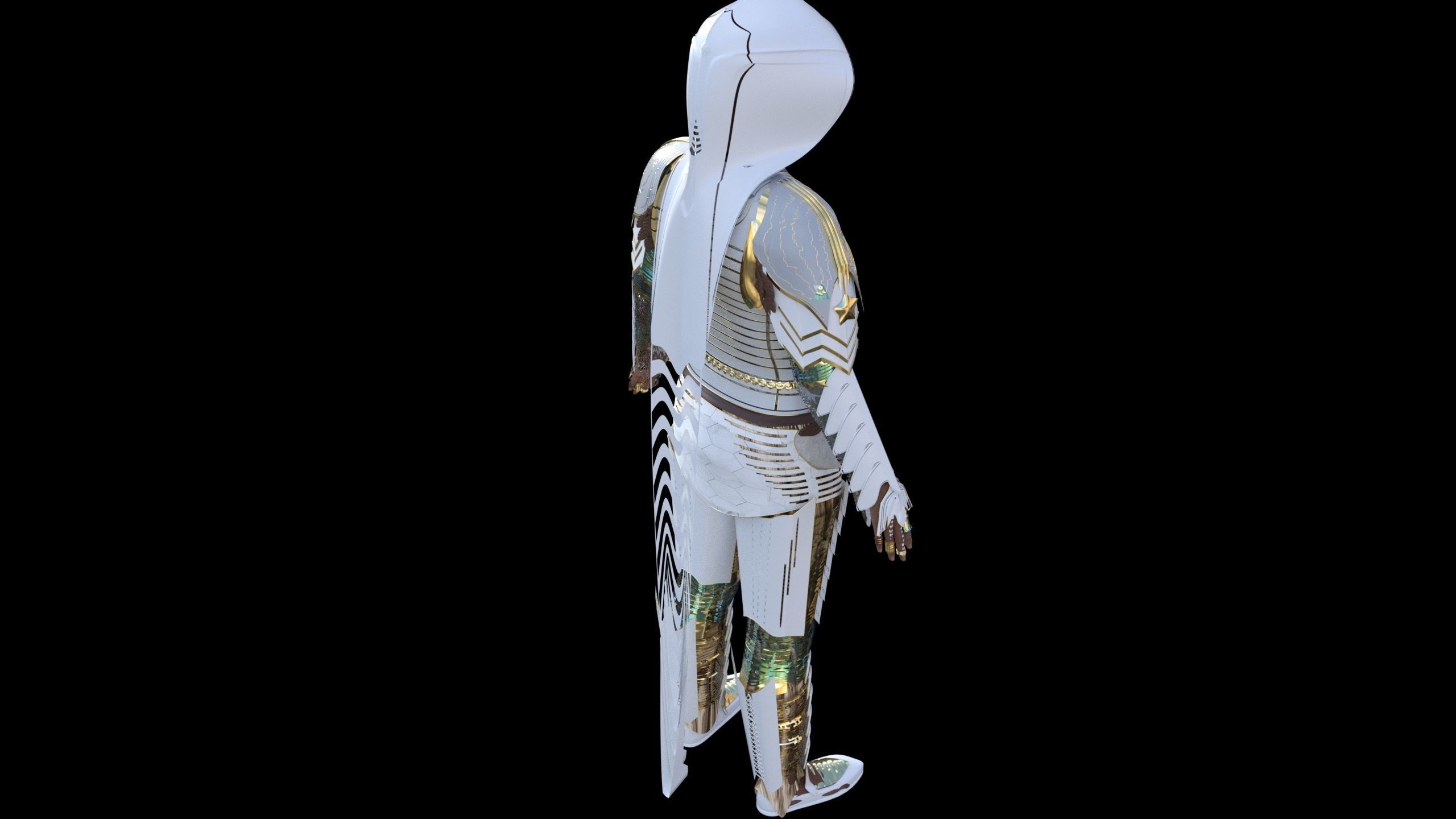 source archshild female suit follow sings in water 3D model_6