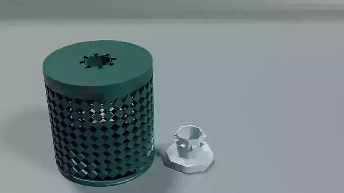 A container with a key for collecting money