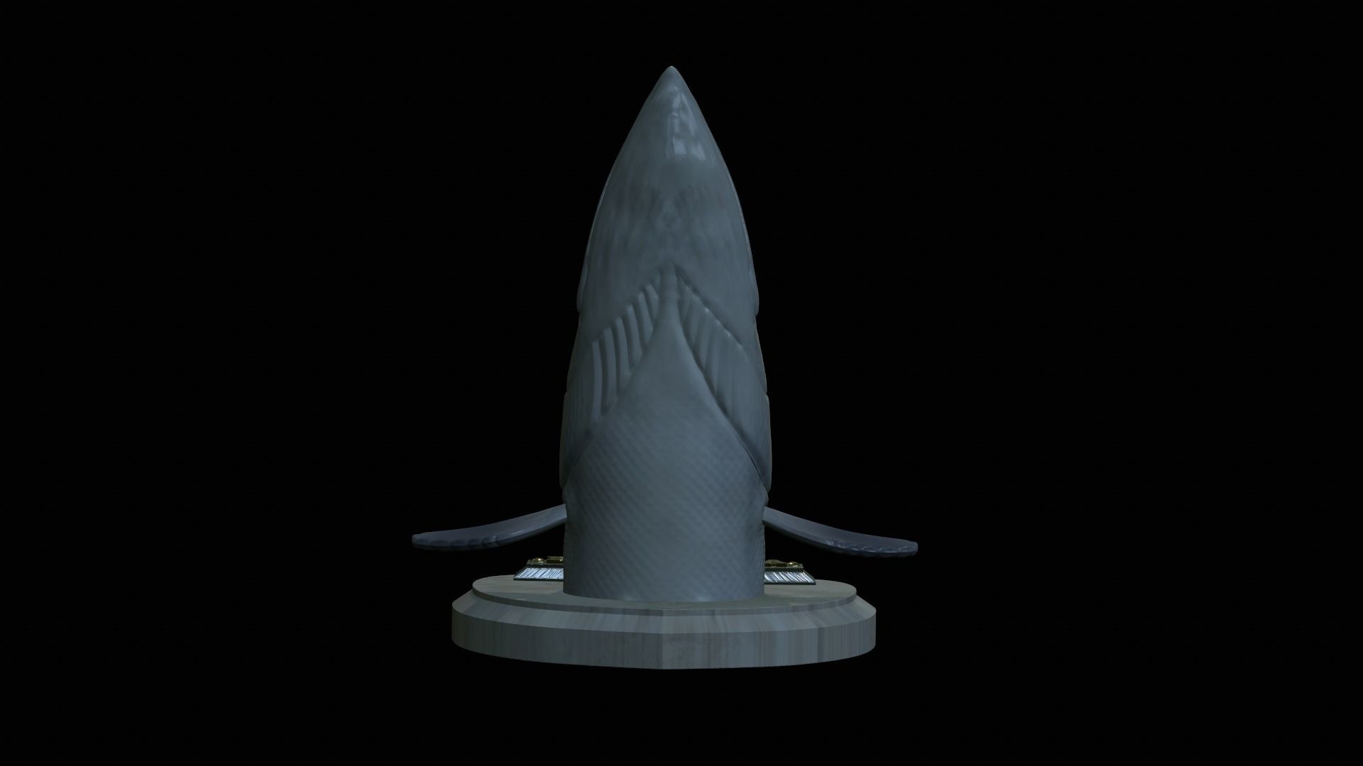 FISH HEAD GREAT BARRACUDA TROPHY STATUE DETAILED TEXTURE FOR 3D  3D print model_22