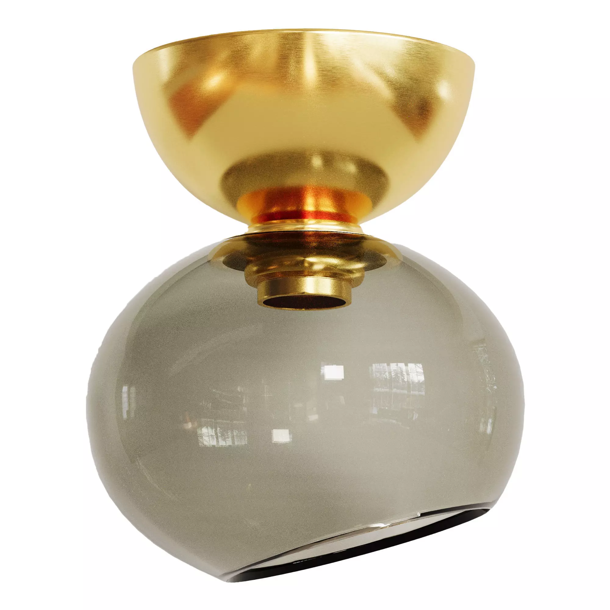 Hemisphere Flush Mount with Dollop Glass 3D model