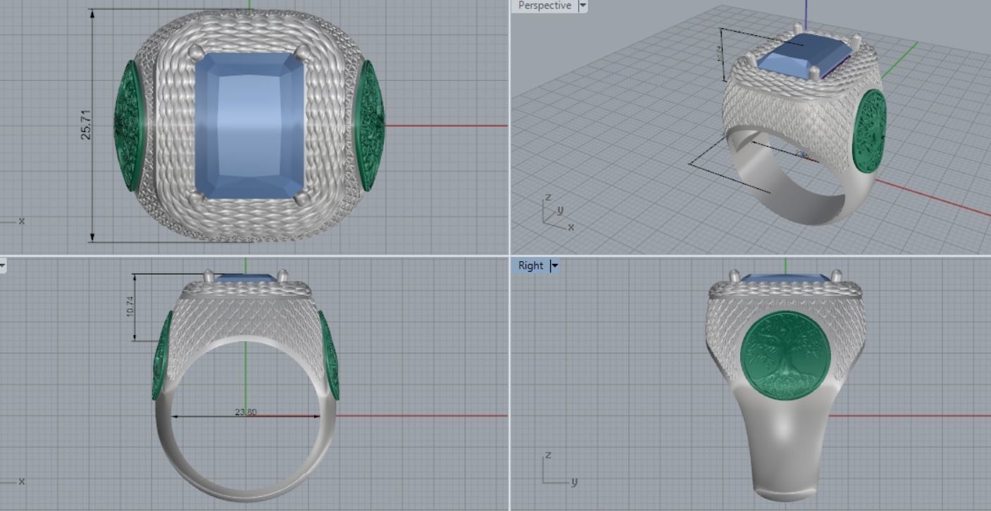 ring tree 3D print model_9