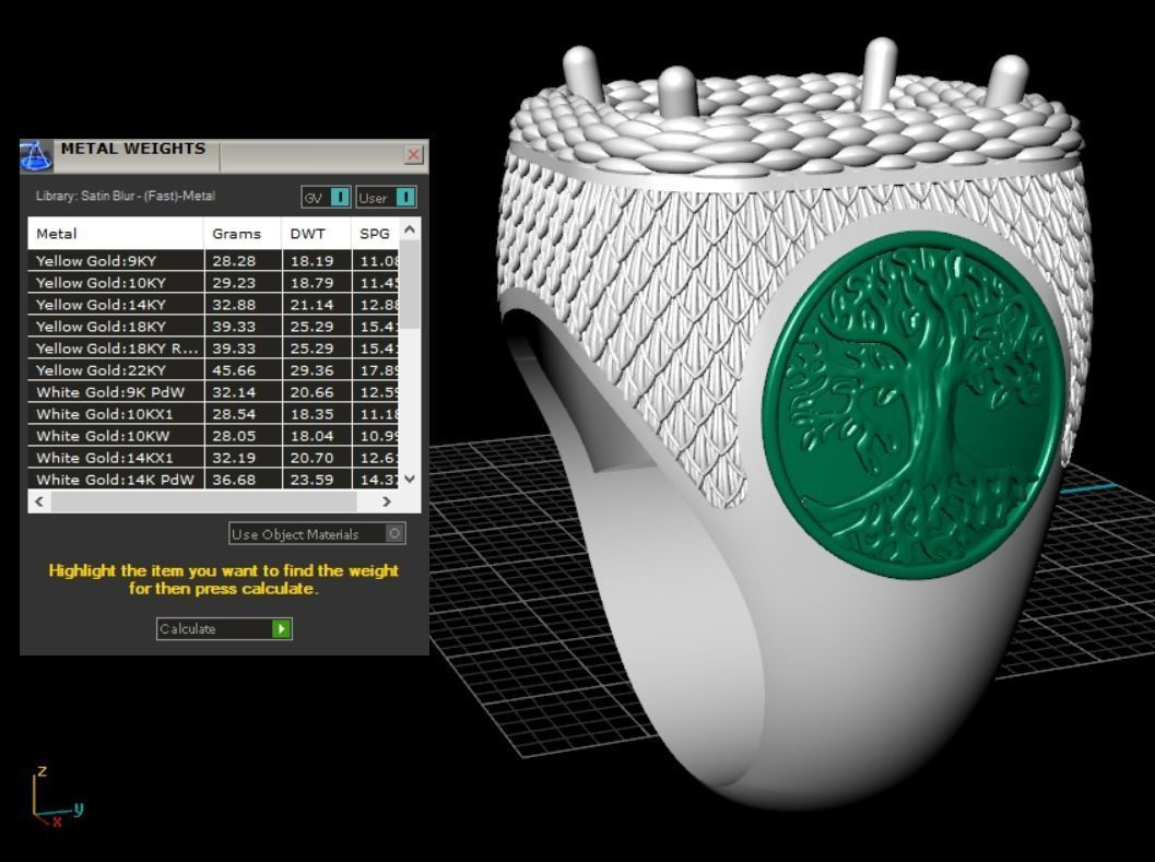 ring tree 3D print model_8