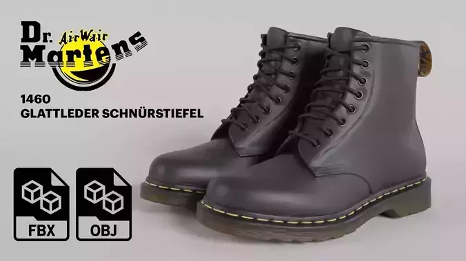 Doc Martens Boots Low-poly 3D model