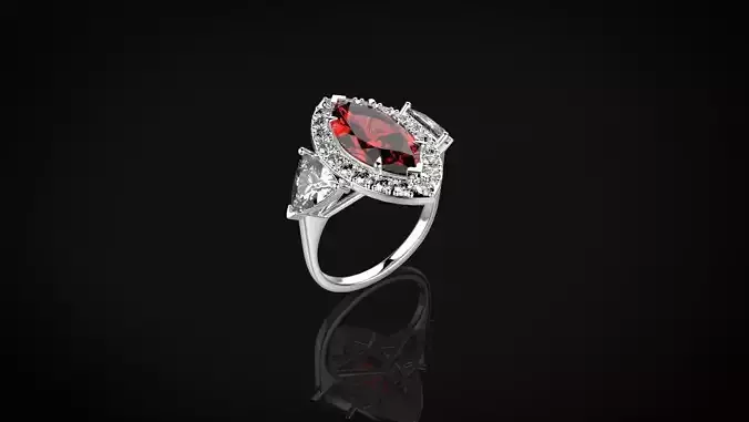 Marquee Ruby Ring 