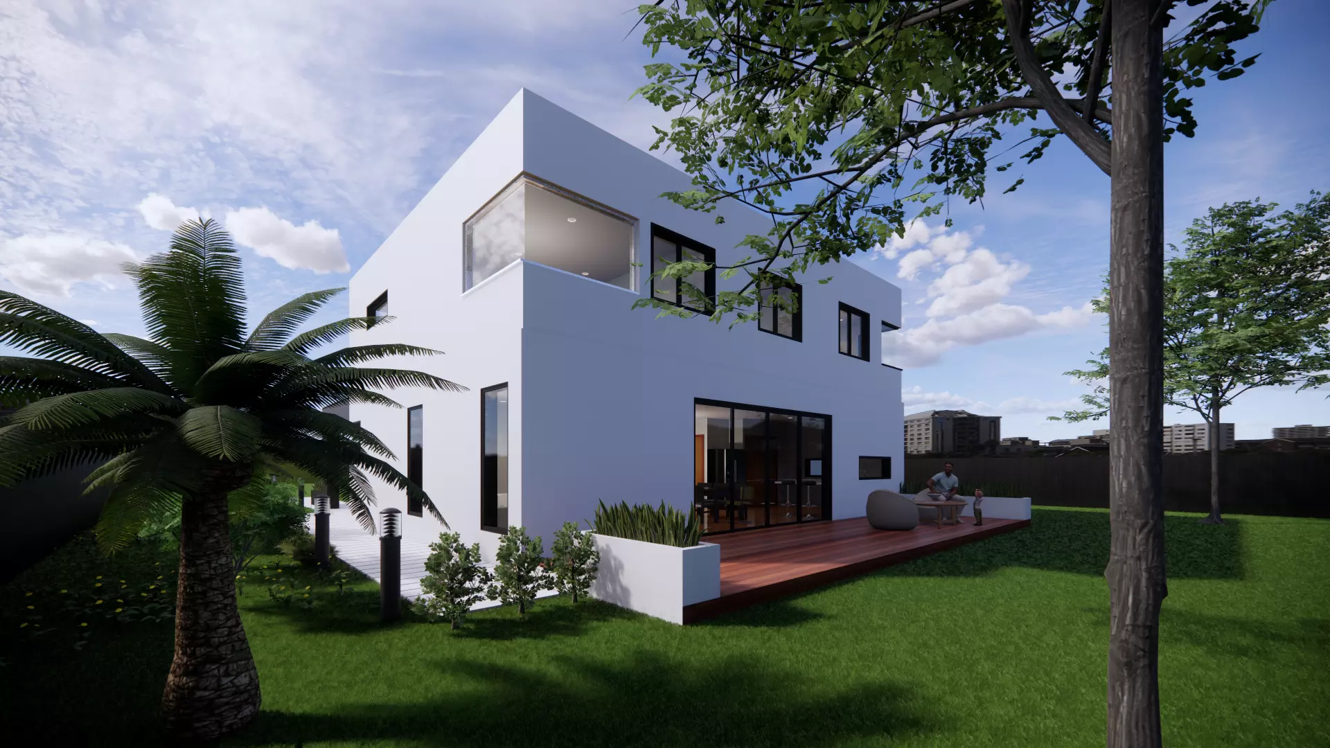 Modernist House 3D model_0
