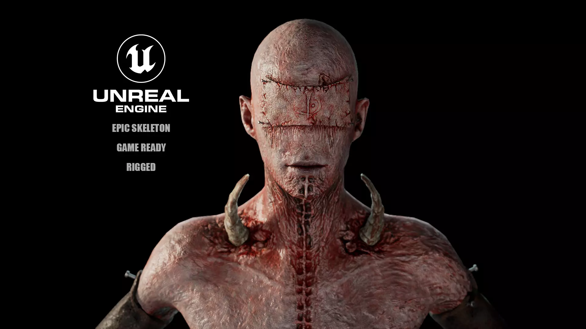 Low Poly Epic Skeleton Hell Creature Low-poly 3D model_0