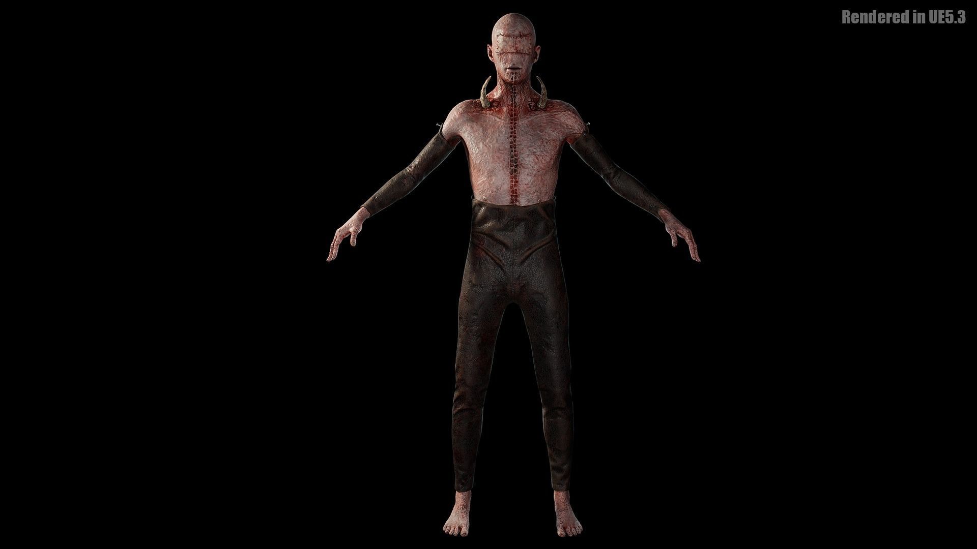 Low Poly Epic Skeleton Hell Creature Low-poly 3D model_10