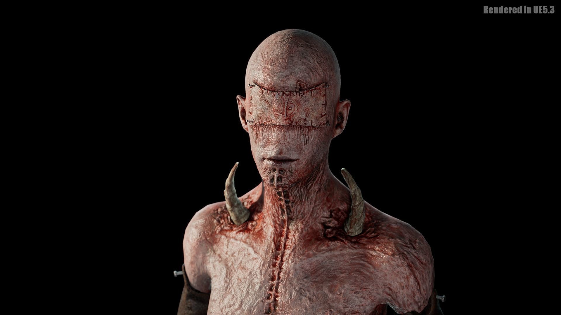 Low Poly Epic Skeleton Hell Creature Low-poly 3D model_3