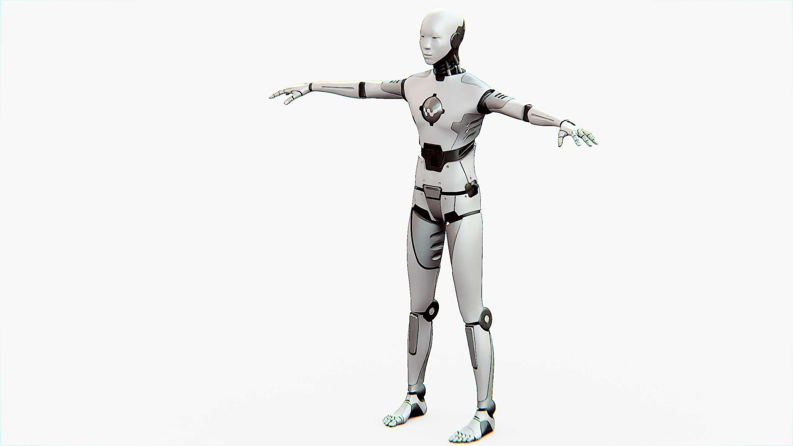 ANDROID MANO Rigged for Unreal Engine - Unity - MIXAMO 3D model_27