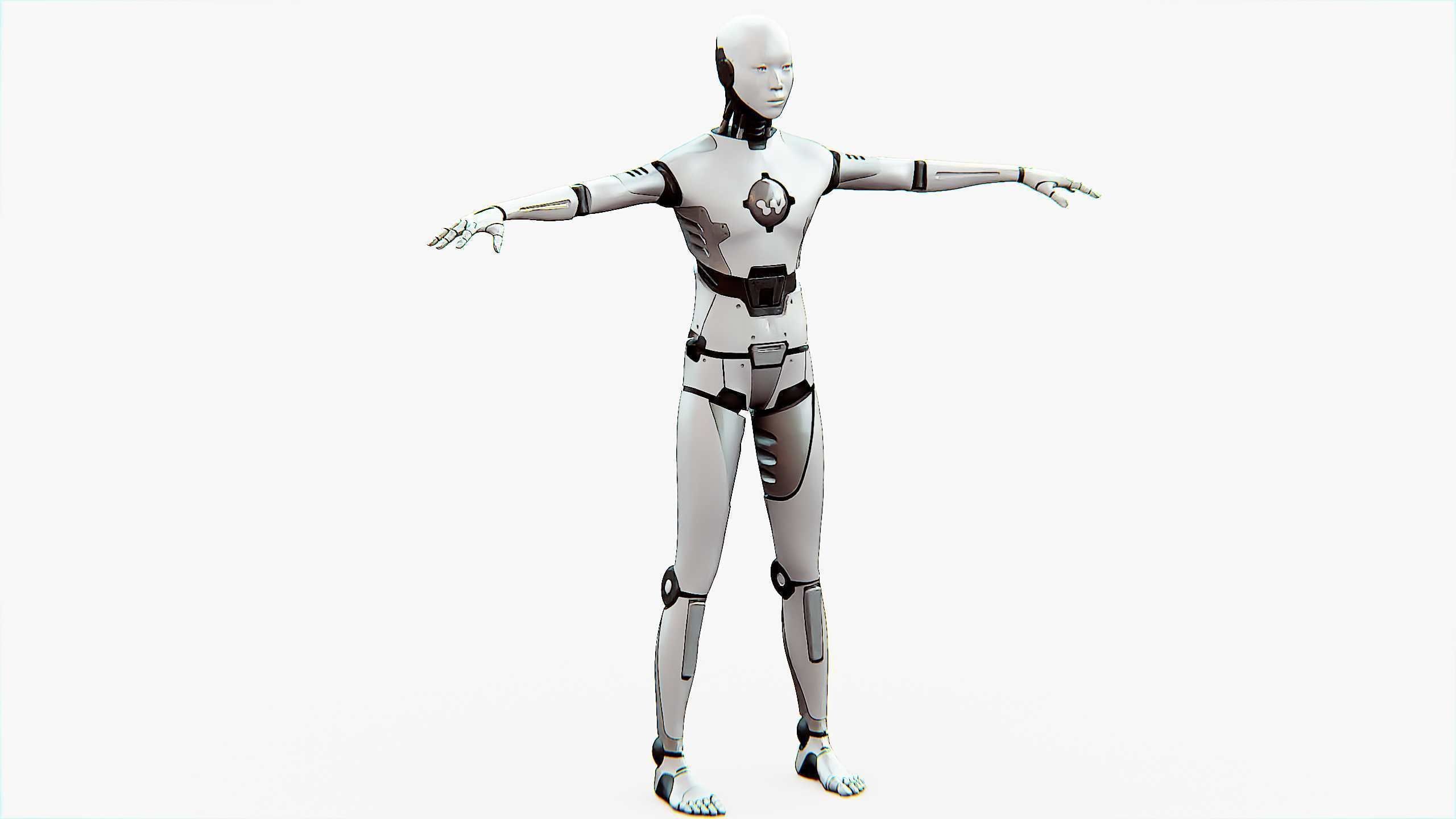 ANDROID MANO Rigged for Unreal Engine - Unity - MIXAMO 3D model_26