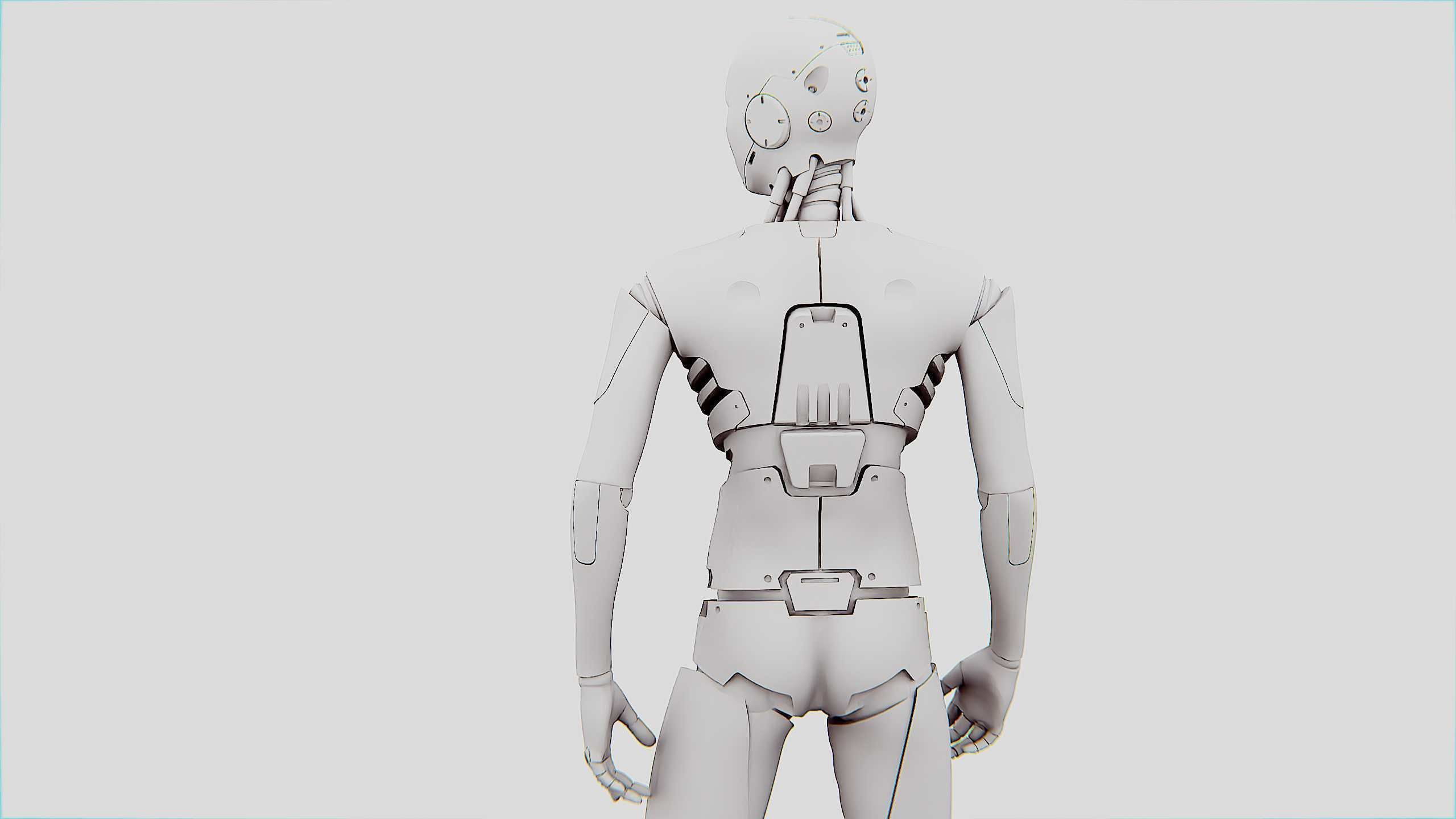 ANDROID MANO Rigged for Unreal Engine - Unity - MIXAMO 3D model_33