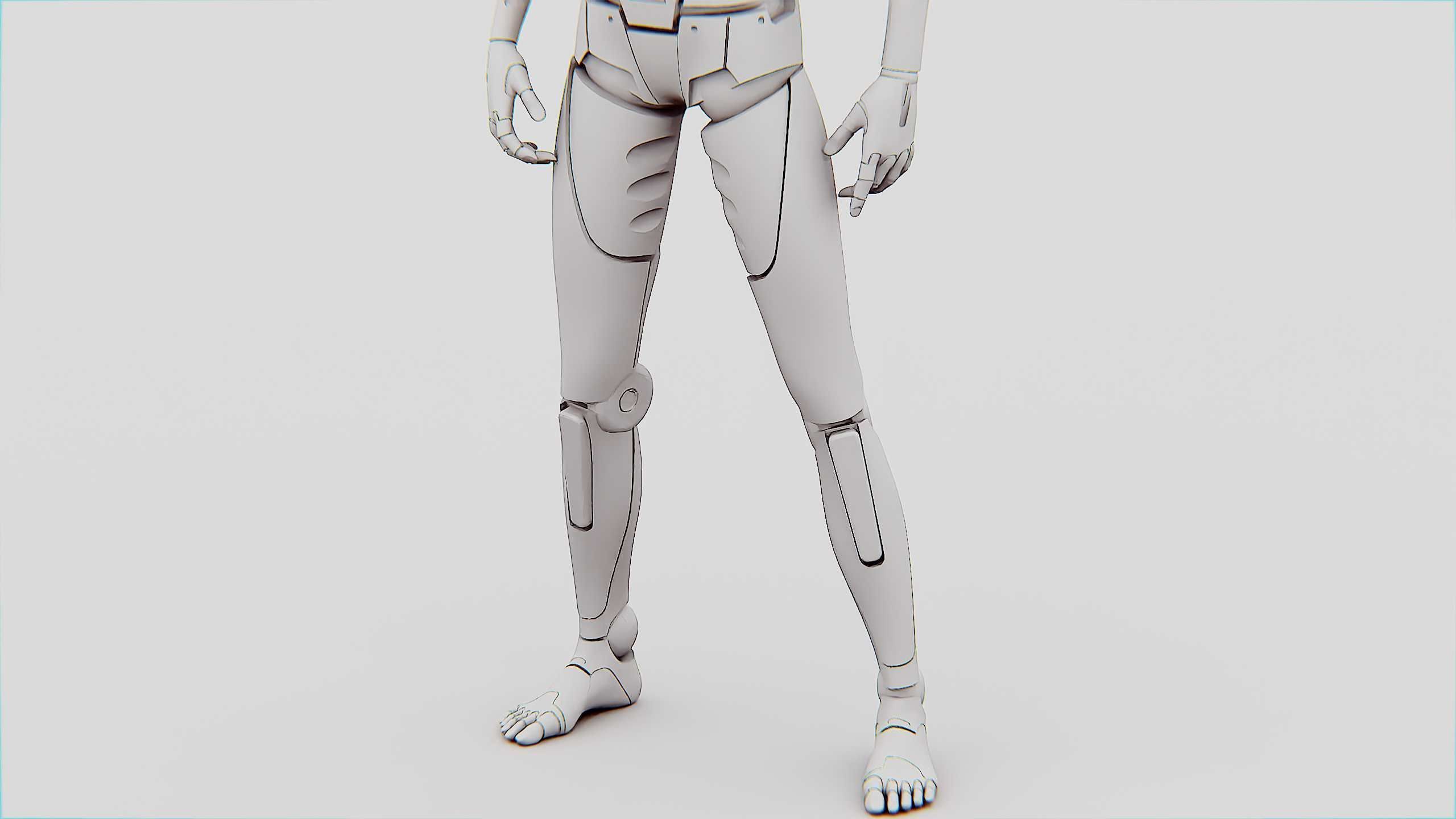 ANDROID MANO Rigged for Unreal Engine - Unity - MIXAMO 3D model_35