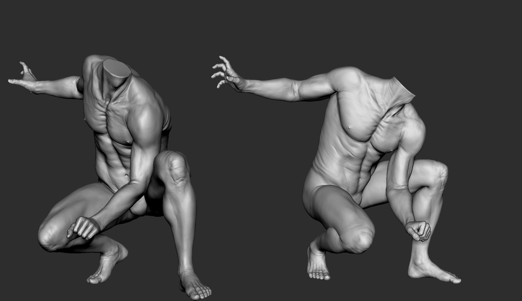 12 Male Poses Part 1 3D model_7
