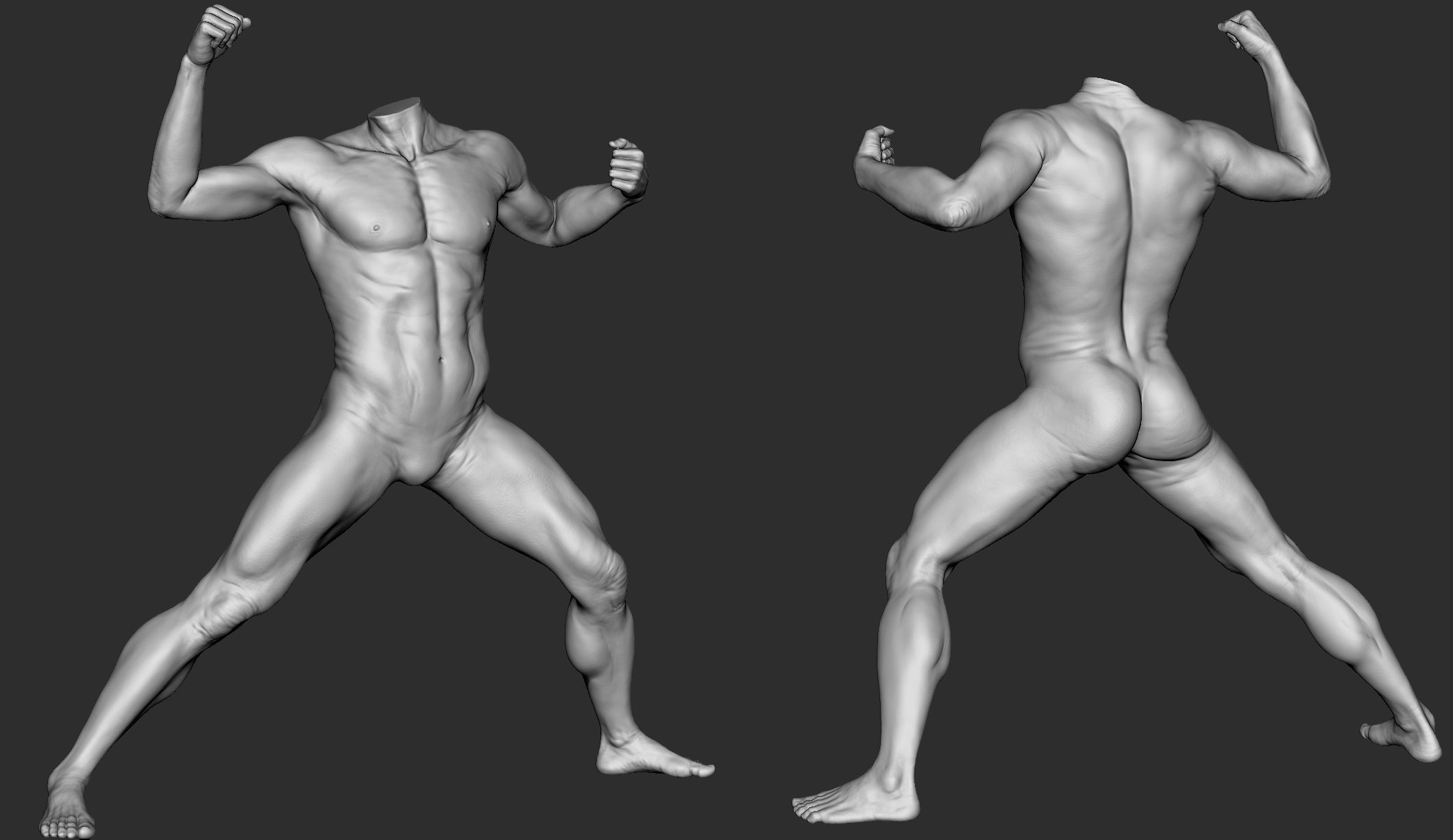 12 Male Poses Part 1 3D model_6