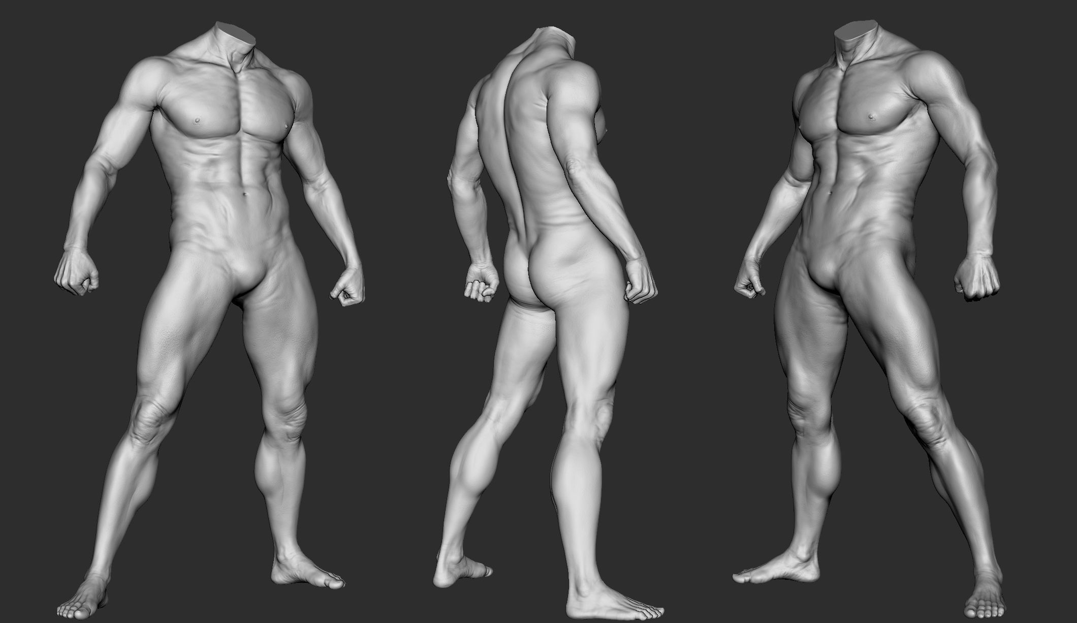 12 Male Poses Part 1 3D model_5